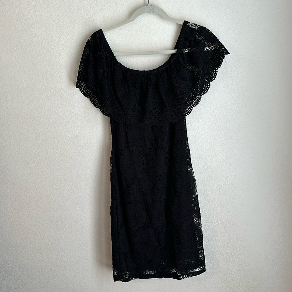 Black mini dress